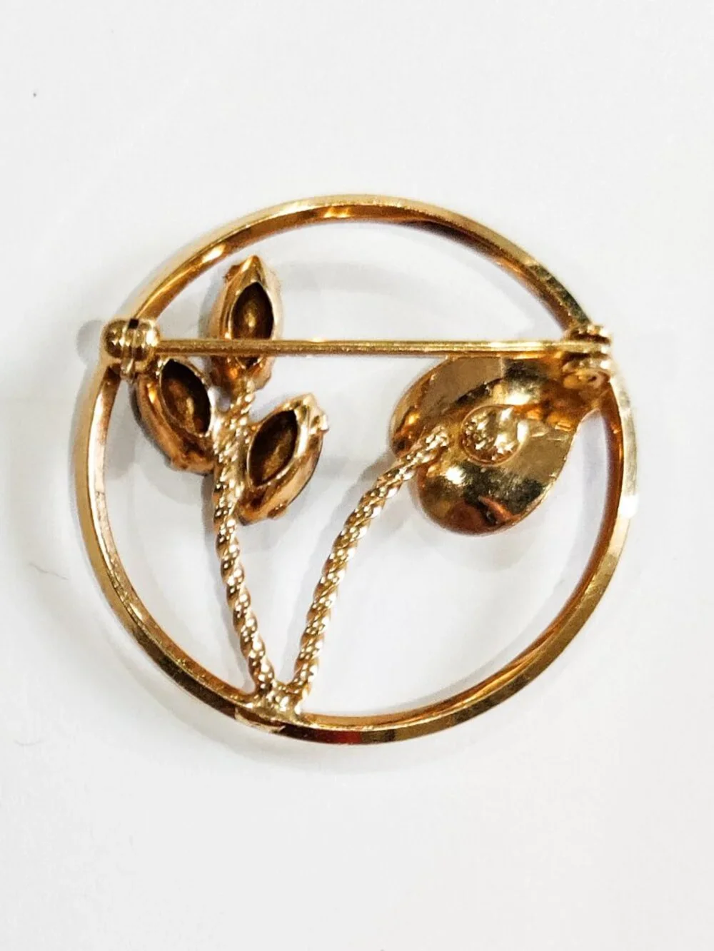 Vintage Curtis Creations 14K Gold Filled Leaf Brooch